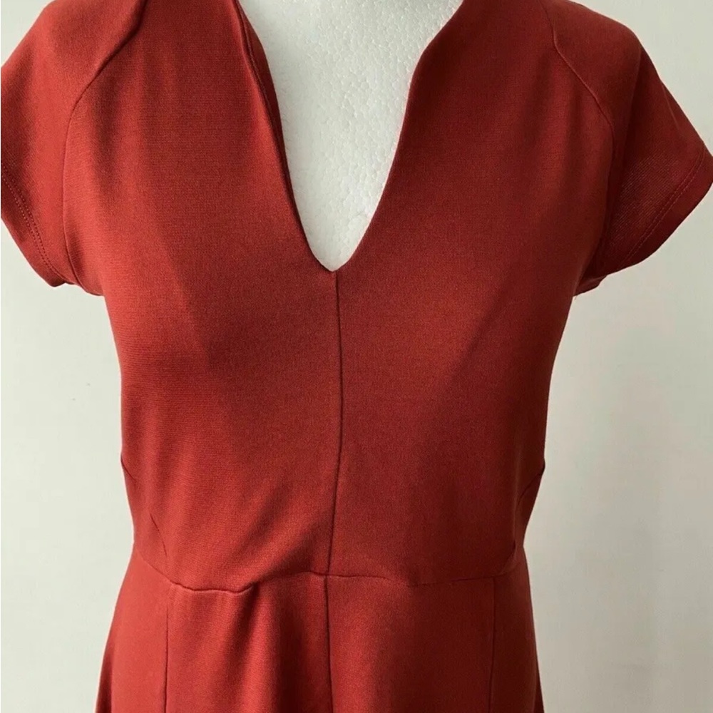 Anna Field Red Dahlia Fit & Flare Dress Size 12 - Picture 3 of 7